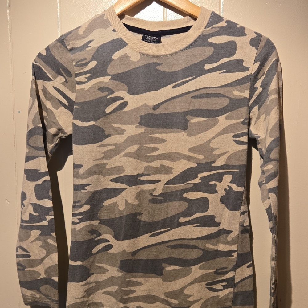 Revolution Boys' Tan and Navy Tee